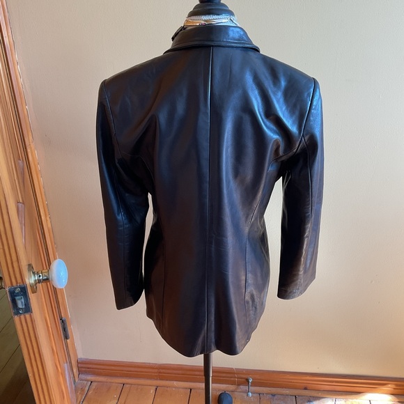 Danier Women's Black Leather Jacket Size Size S - Picture 3 of 9